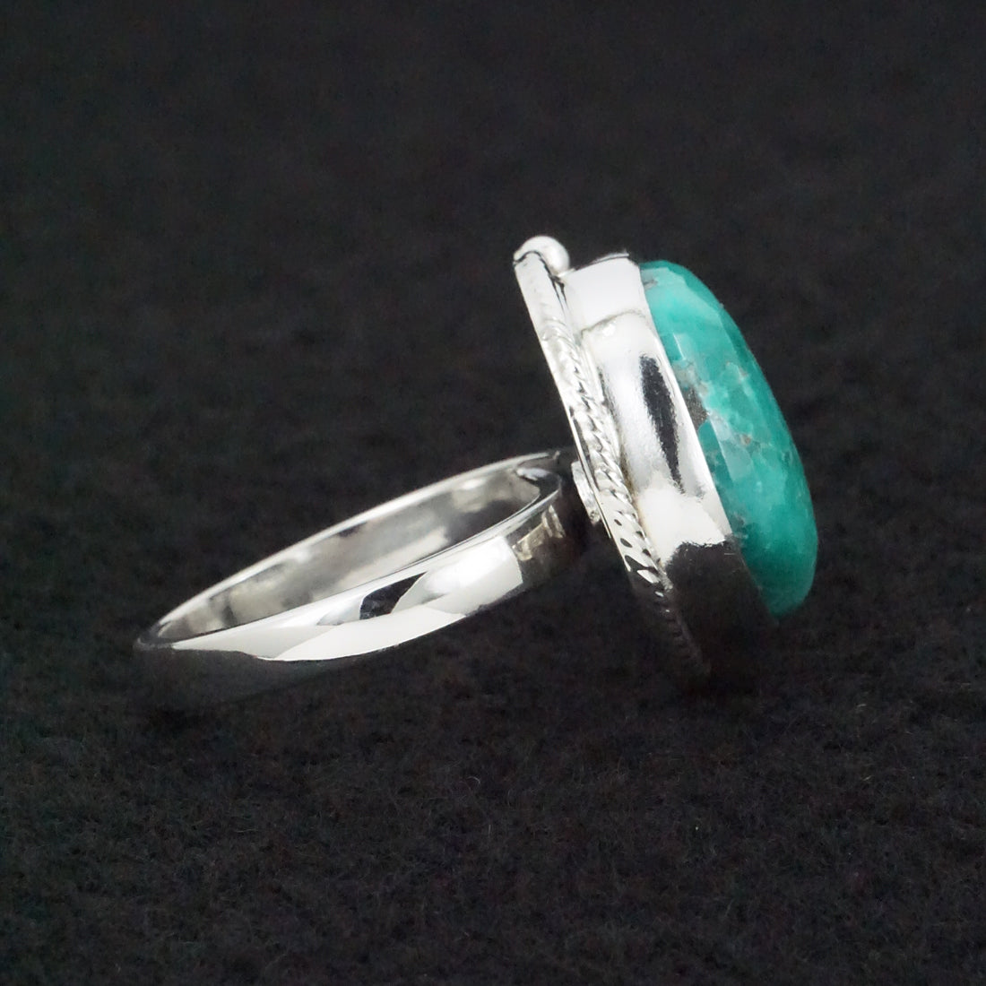 Randy Billy Turquoise & Sterling Silver Ring Size Adjustable