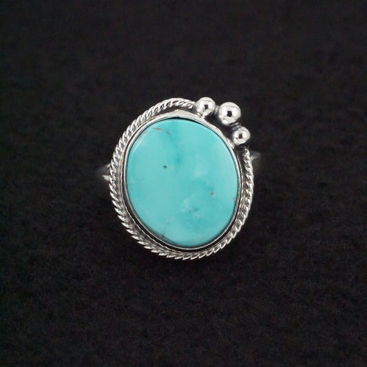 Randy Billy Turquoise & Sterling Silver Ring Size Adjustable