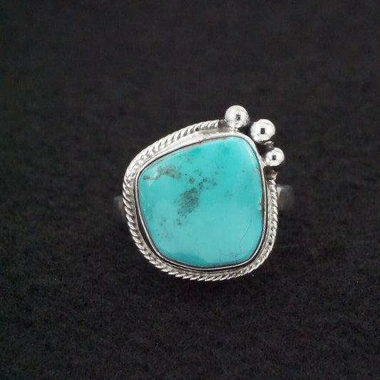 Randy Billy Turquoise & Sterling Silver Ring Size Adjustable