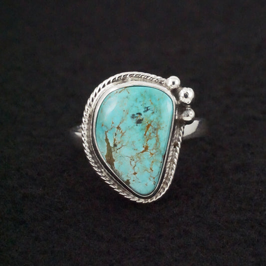 Randy Billy Turquoise & Sterling Silver Ring Size Adjustable