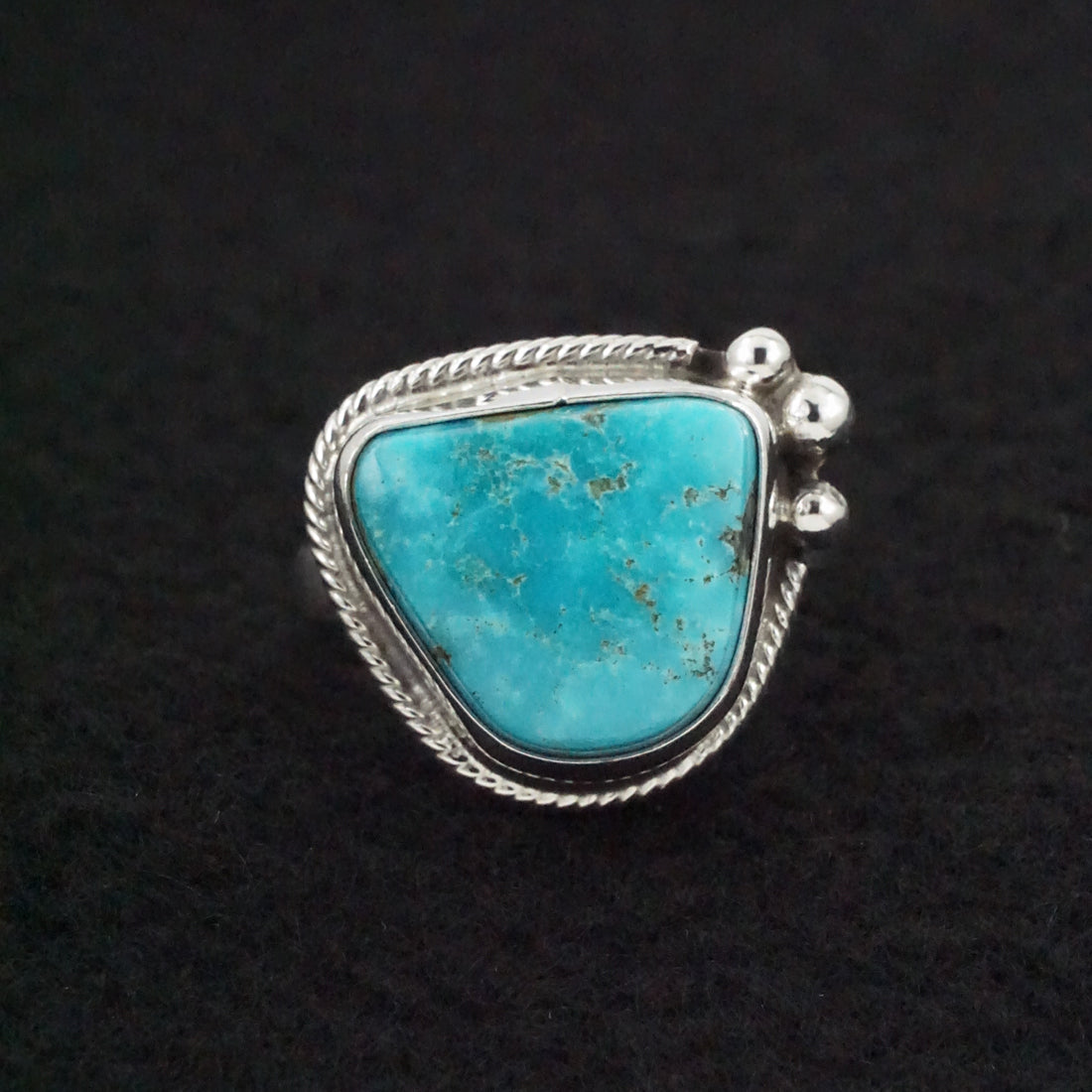 Randy Billy Turquoise & Sterling Silver Ring Size Adjustable