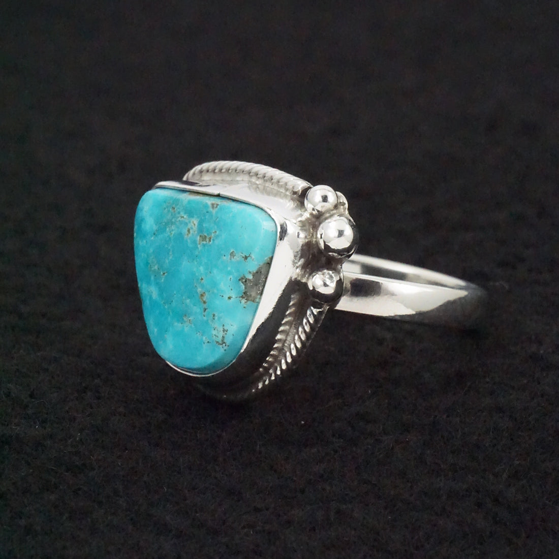 Randy Billy Turquoise & Sterling Silver Ring Size Adjustable