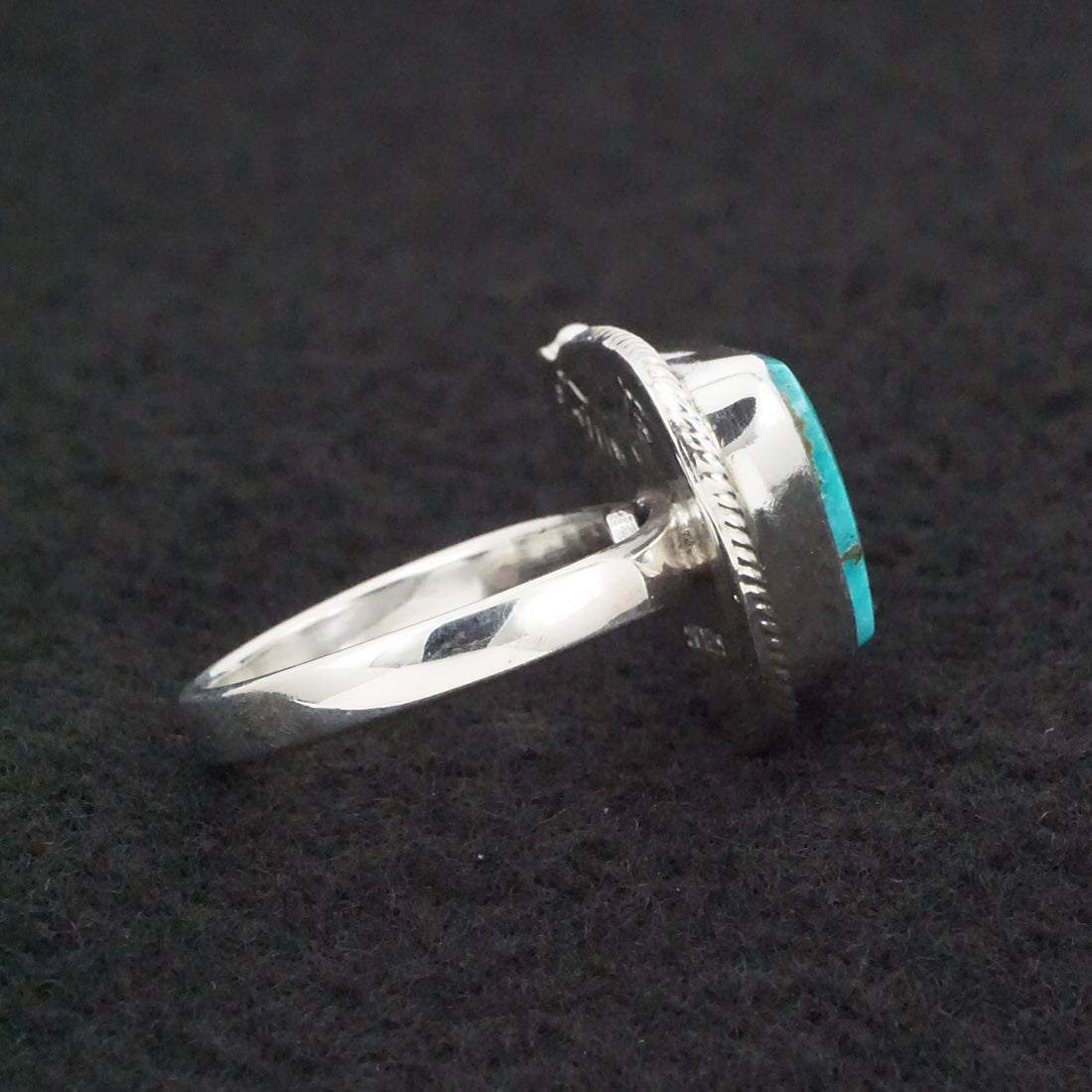 Randy Billy Turquoise & Sterling Silver Ring Size Adjustable