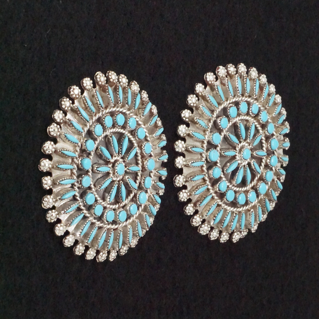 Merlinda Chavez Turquoise & Sterling Silver Earrings