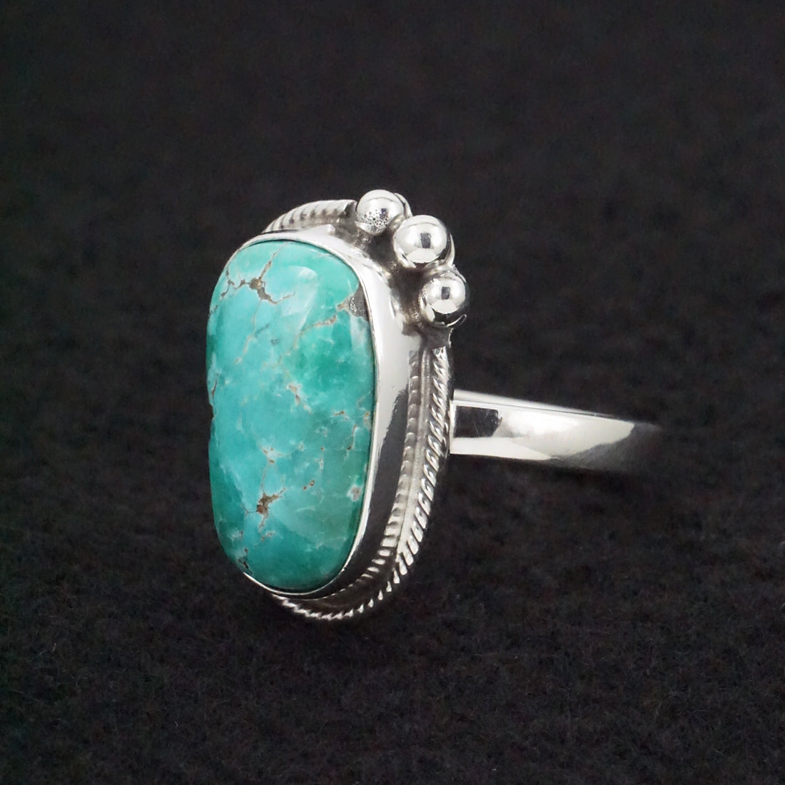 Randy Billy Turquoise & Sterling Silver Ring Size Adjustable