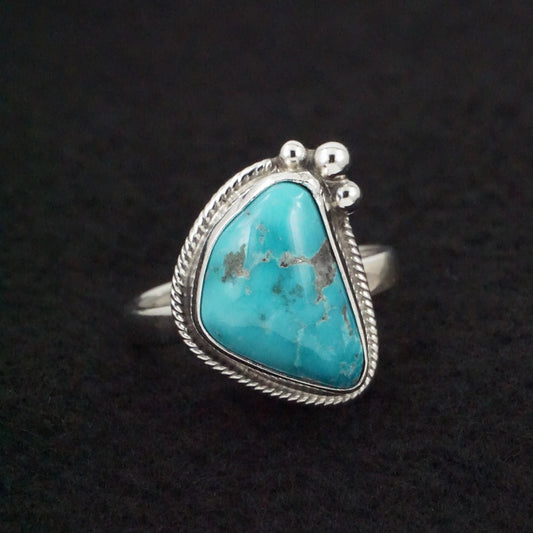 Randy Billy Turquoise & Sterling Silver Ring Size Adjustable