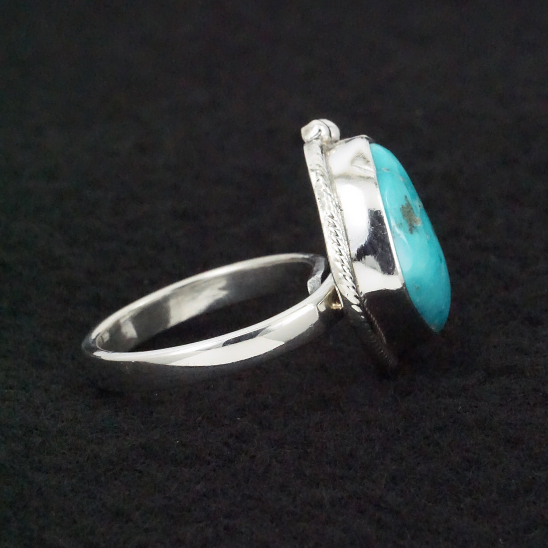 Randy Billy Turquoise & Sterling Silver Ring Size Adjustable