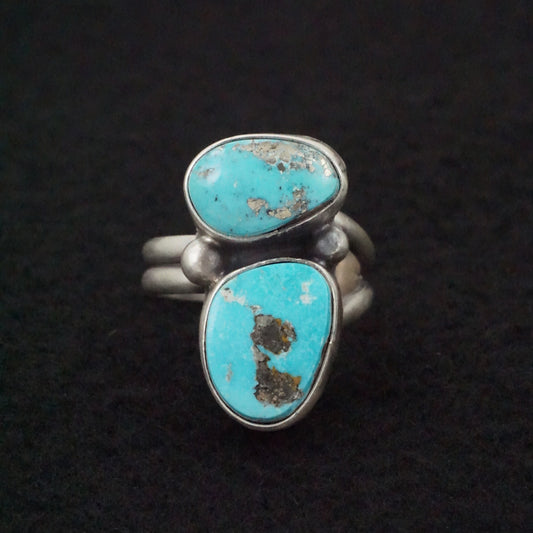 Darrin Livingston Turquoise & Sterling Silver Ring Size Adjustable