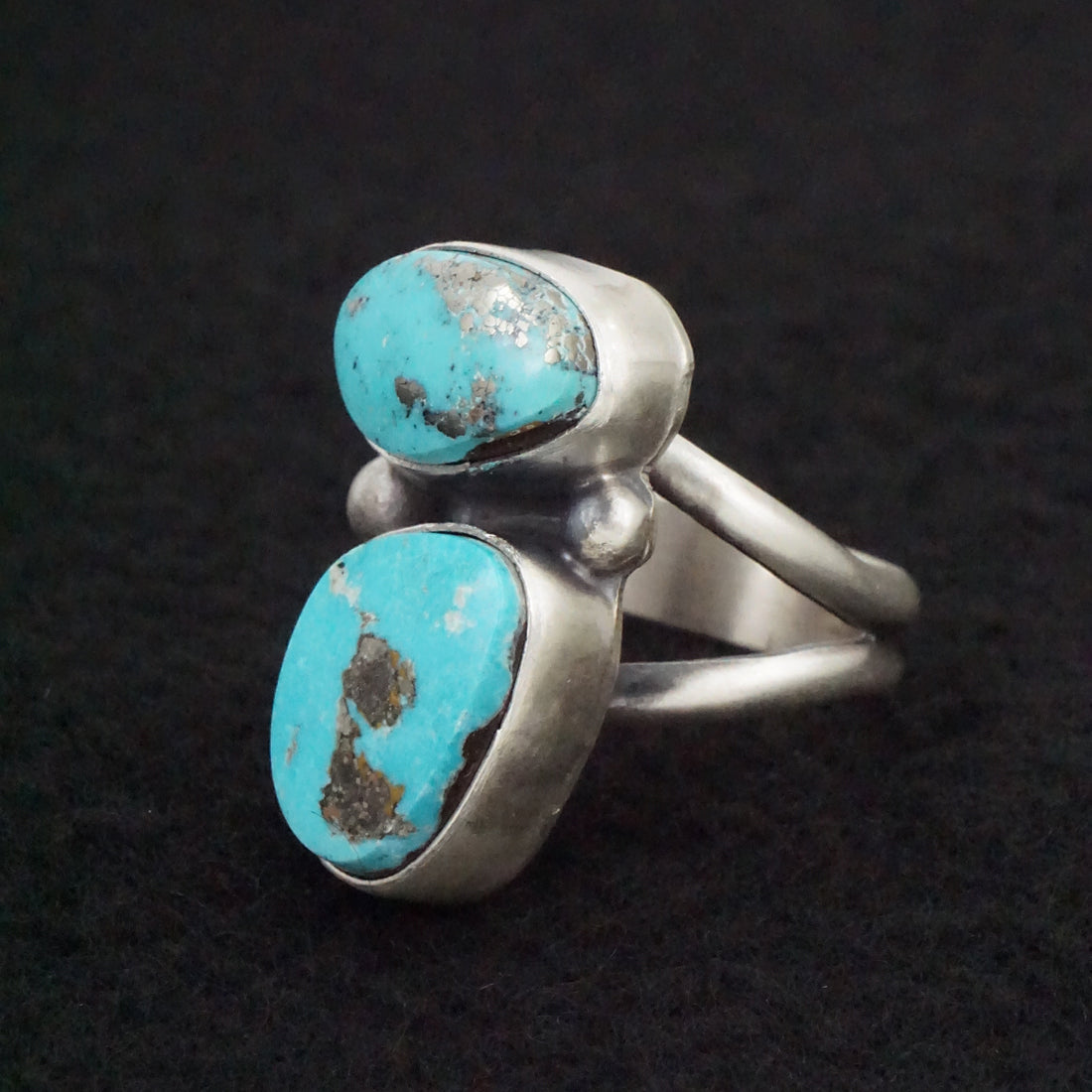 Darrin Livingston Turquoise & Sterling Silver Ring Size Adjustable