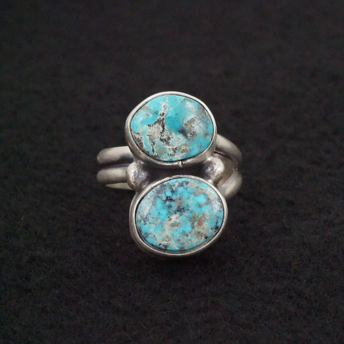 Darrin Livingston Turquoise & Sterling Silver Ring Size Adjustable