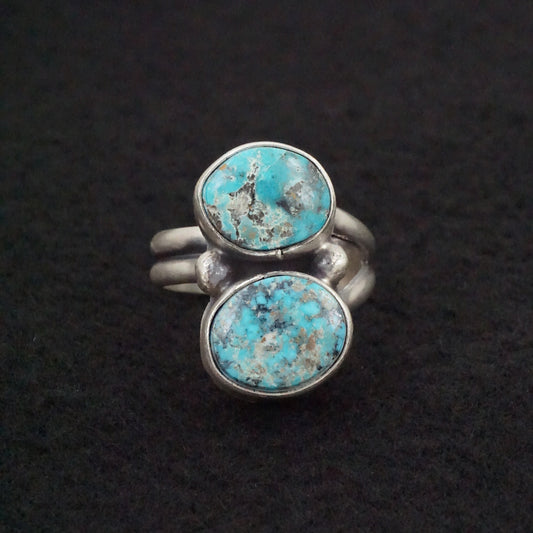 Darrin Livingston Turquoise & Sterling Silver Ring Size Adjustable