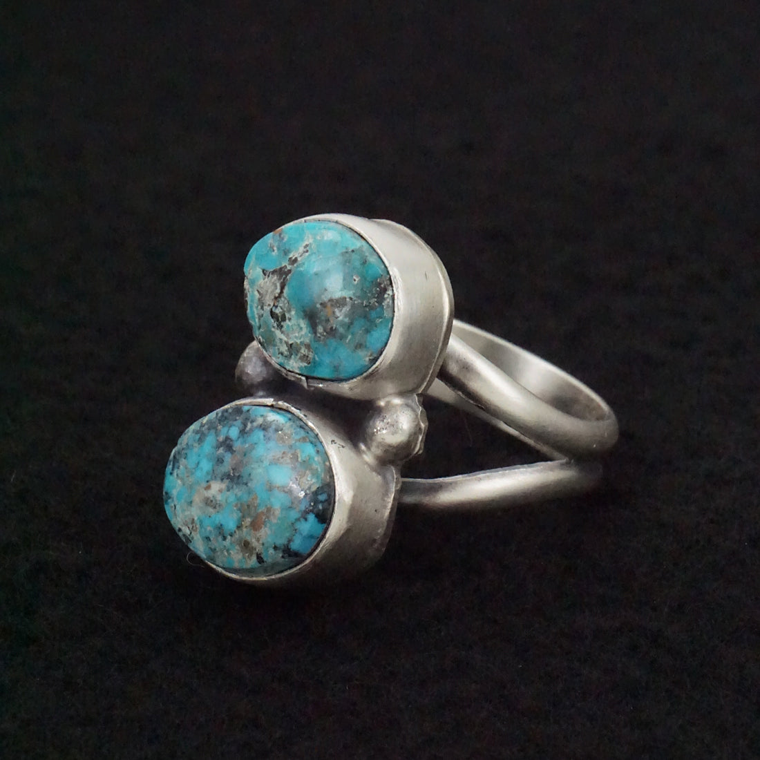 Darrin Livingston Turquoise & Sterling Silver Ring Size Adjustable