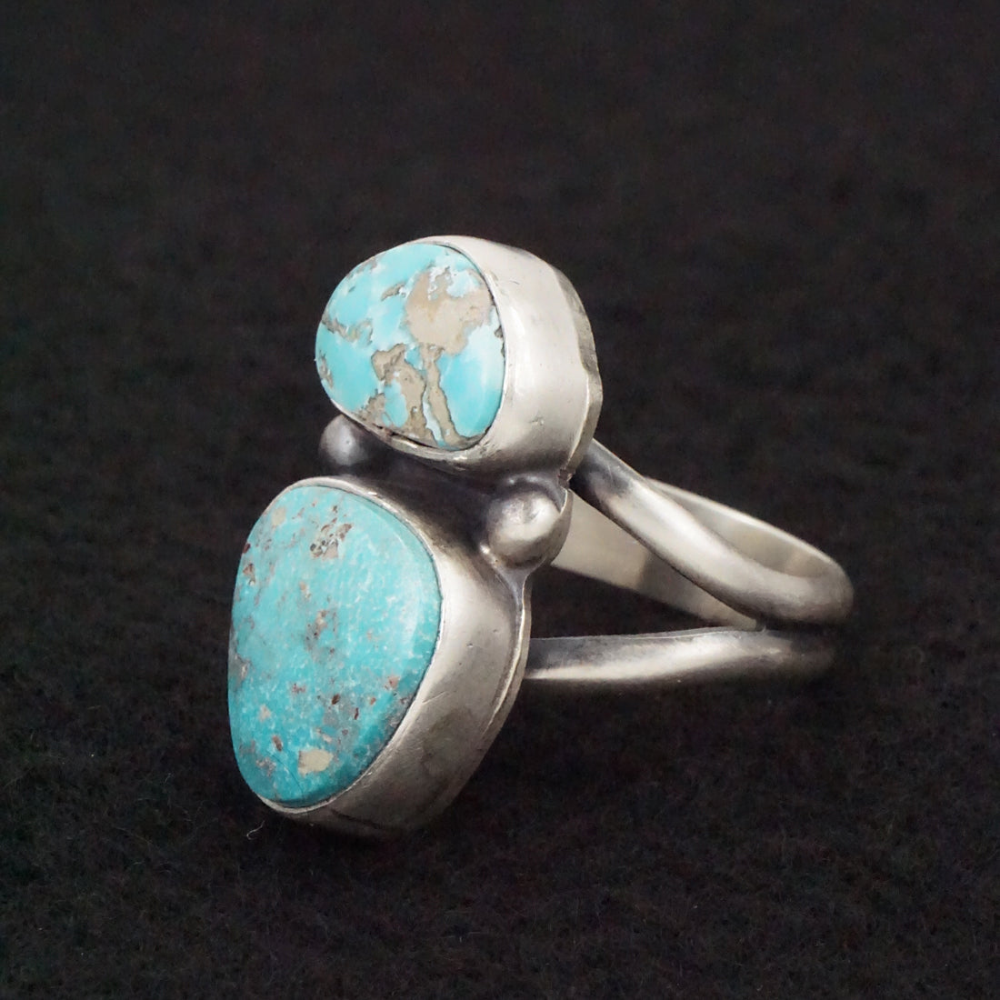 Darrin Livingston Turquoise & Sterling Silver Ring Size Adjustable