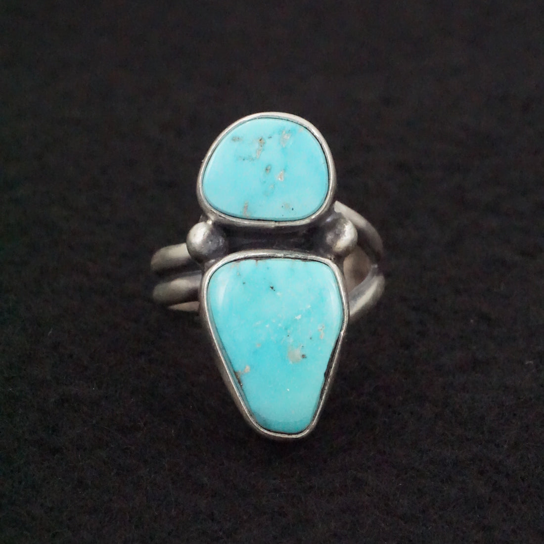 Darrin Livingston Turquoise & Sterling Silver Ring Size Adjustable