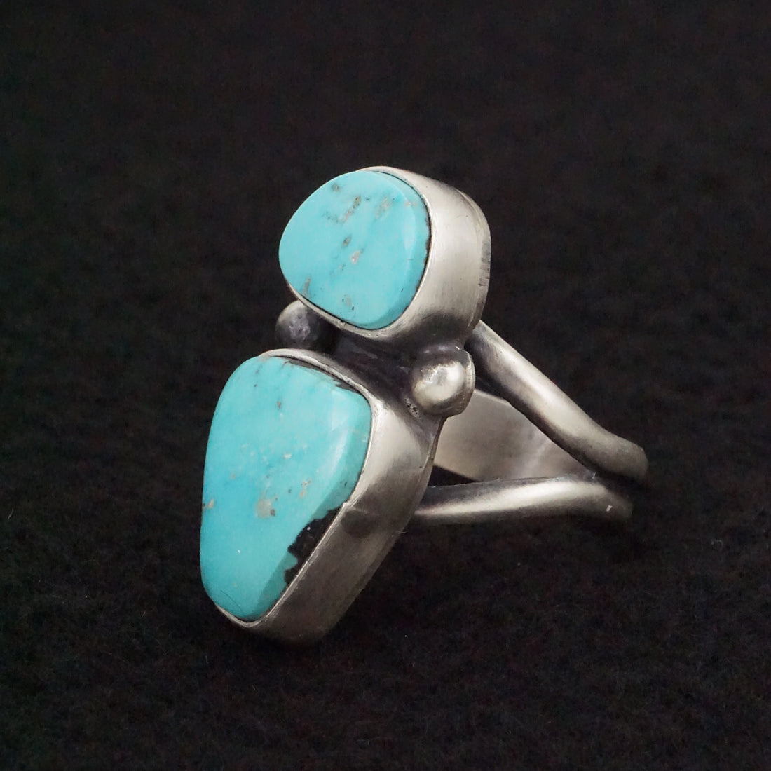 Darrin Livingston Turquoise & Sterling Silver Ring Size Adjustable