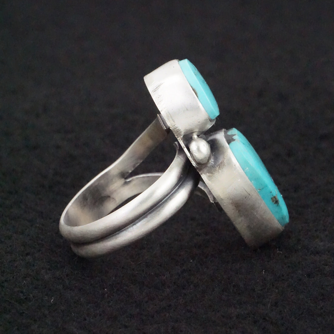 Darrin Livingston Turquoise & Sterling Silver Ring Size Adjustable