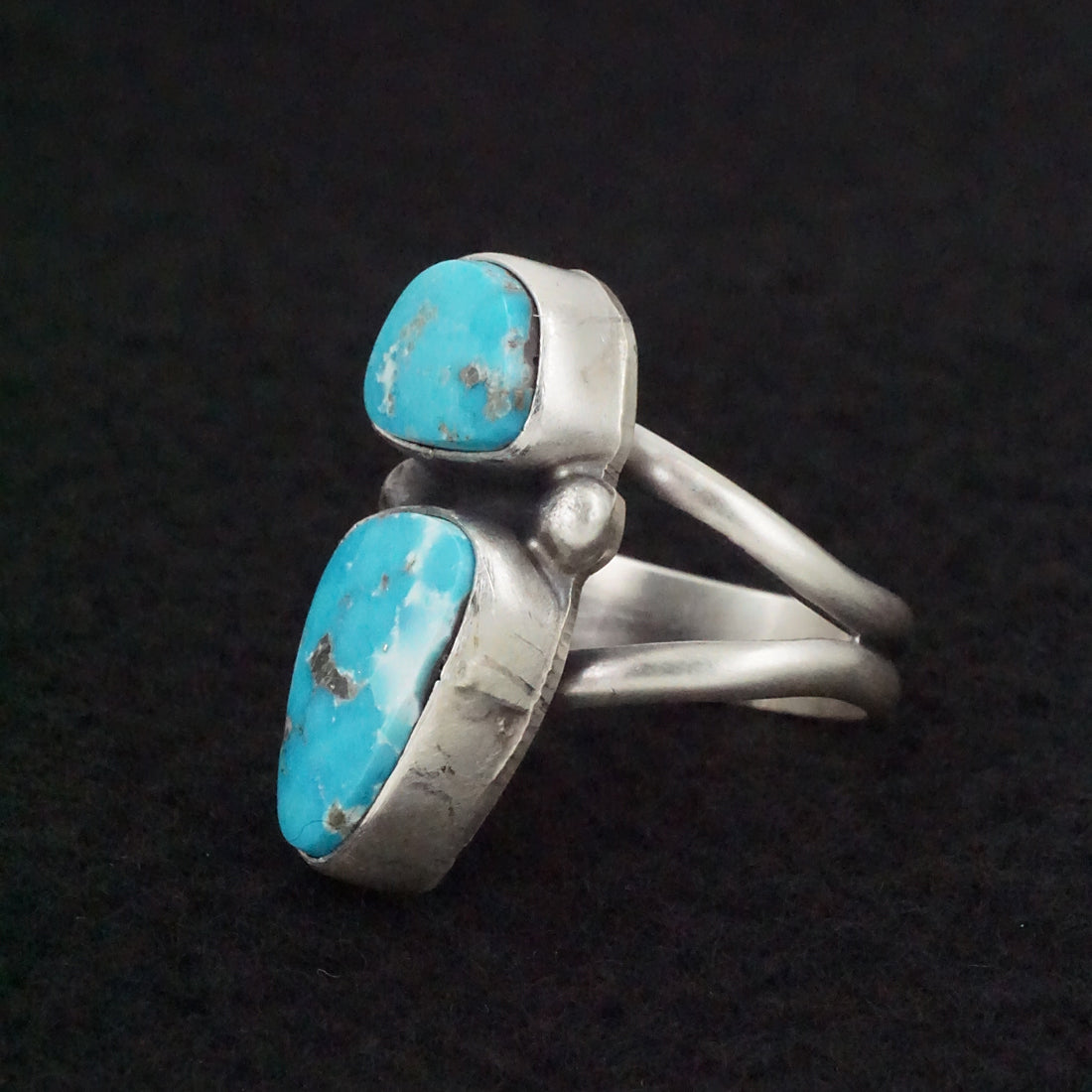 Darrin Livingston Turquoise & Sterling Silver Ring Size Adjustable