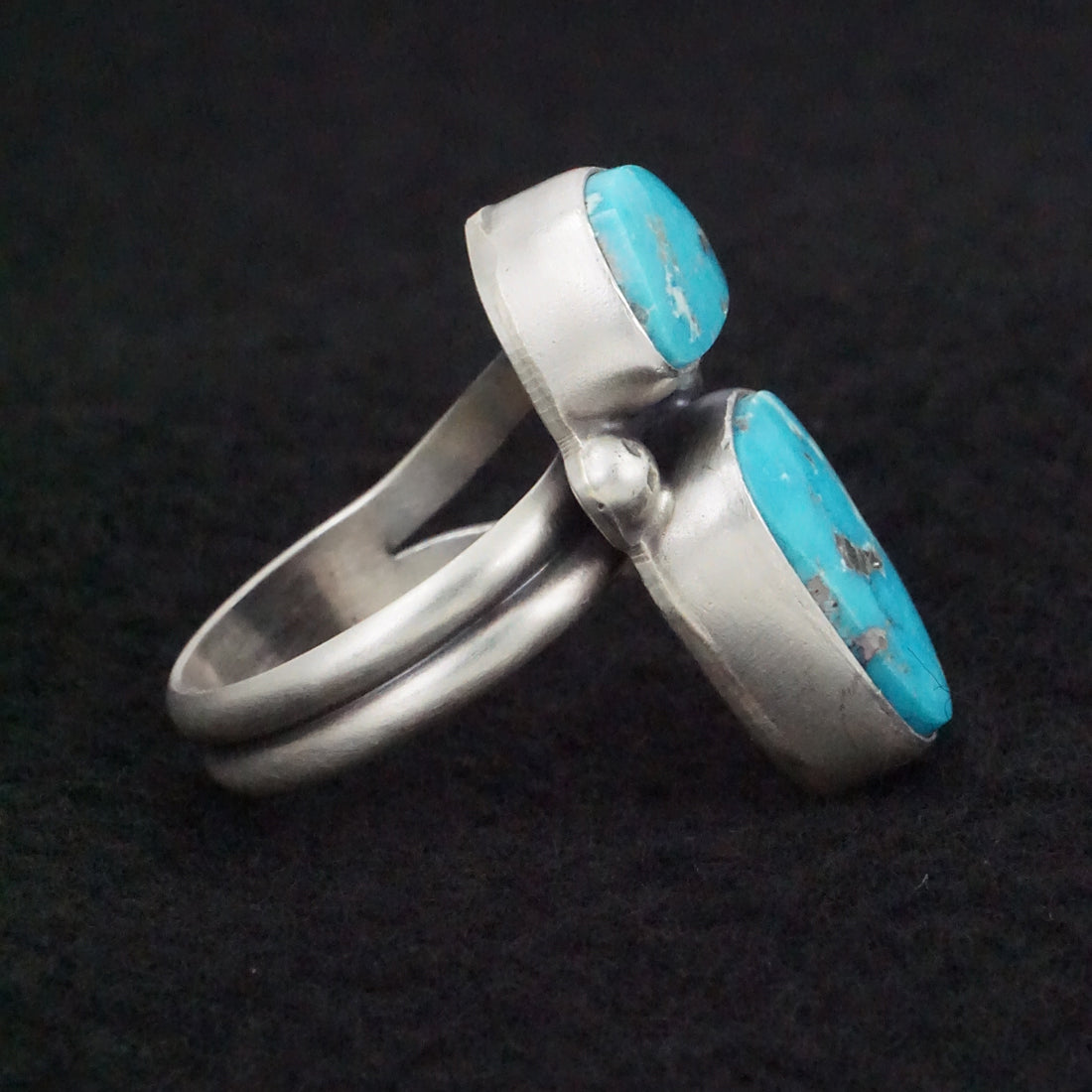 Darrin Livingston Turquoise & Sterling Silver Ring Size Adjustable