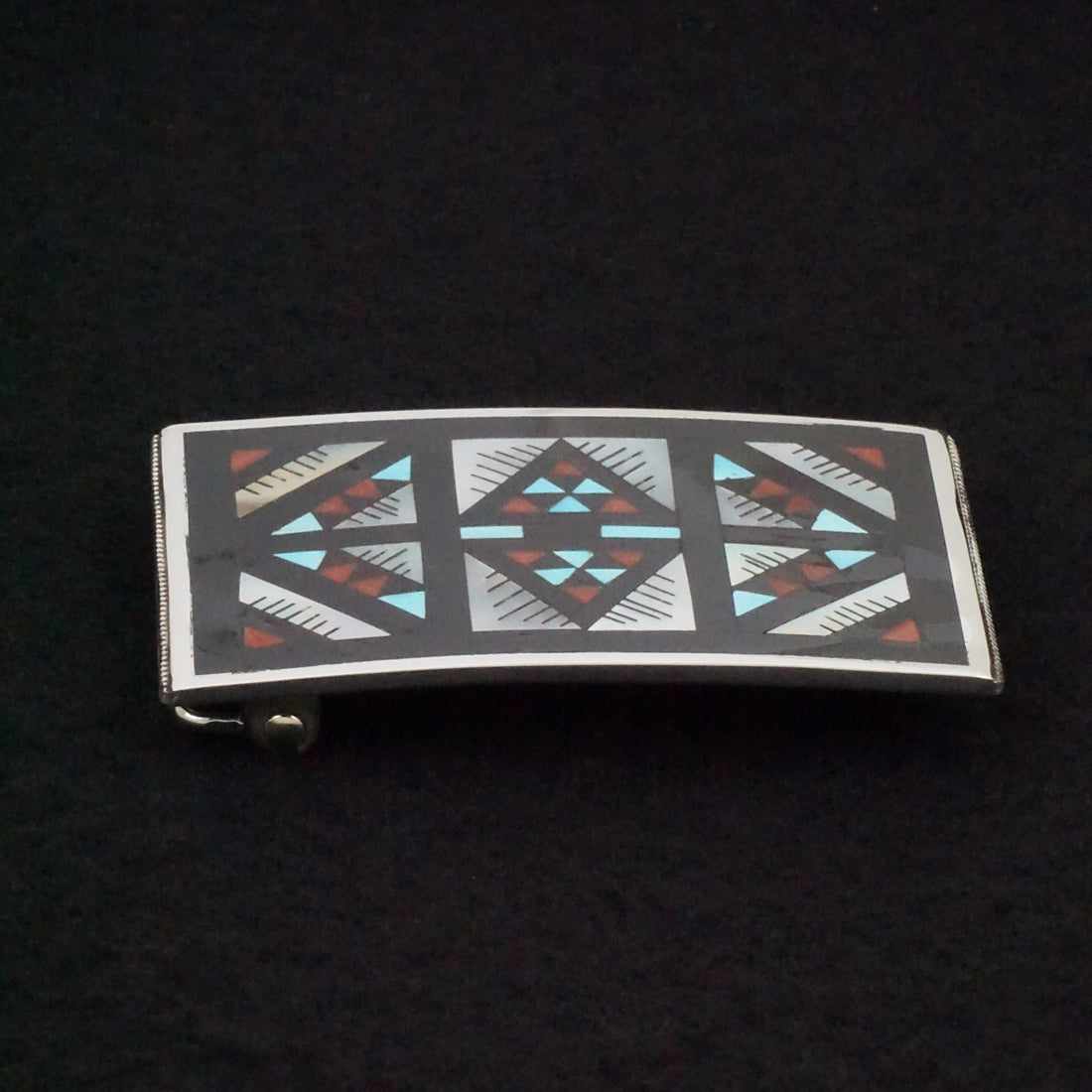 Leander Othole Multi-Stone Sterling Silver Belt Buckle