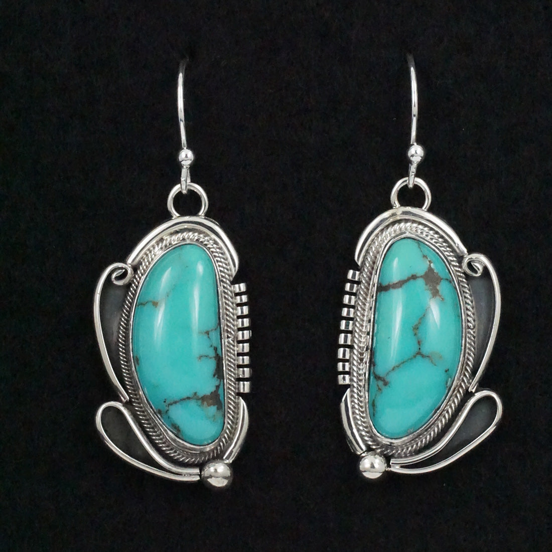 Mark Yazzie Turquoise & Sterling Silver Earrings