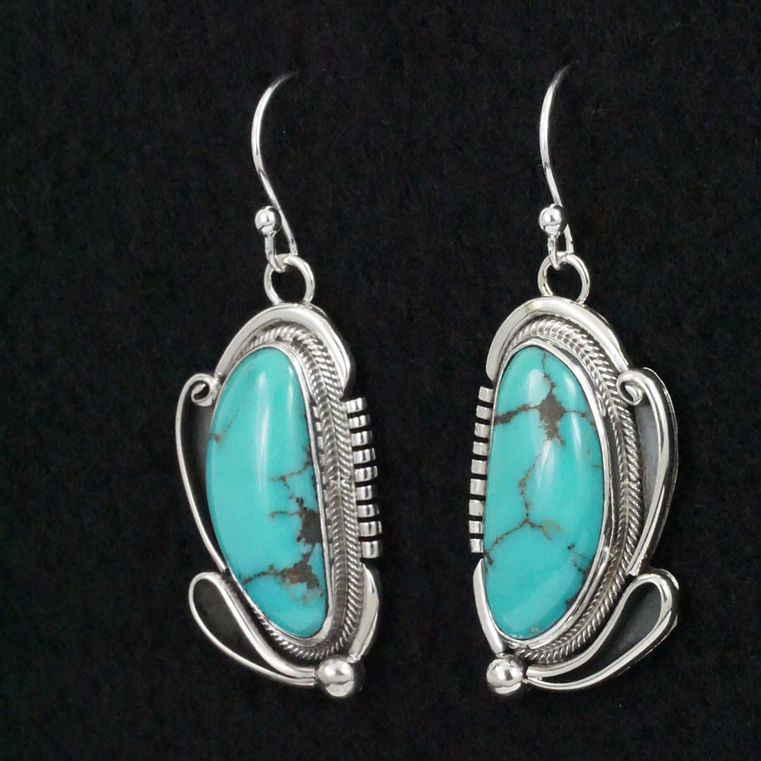 Mark Yazzie Turquoise & Sterling Silver Earrings