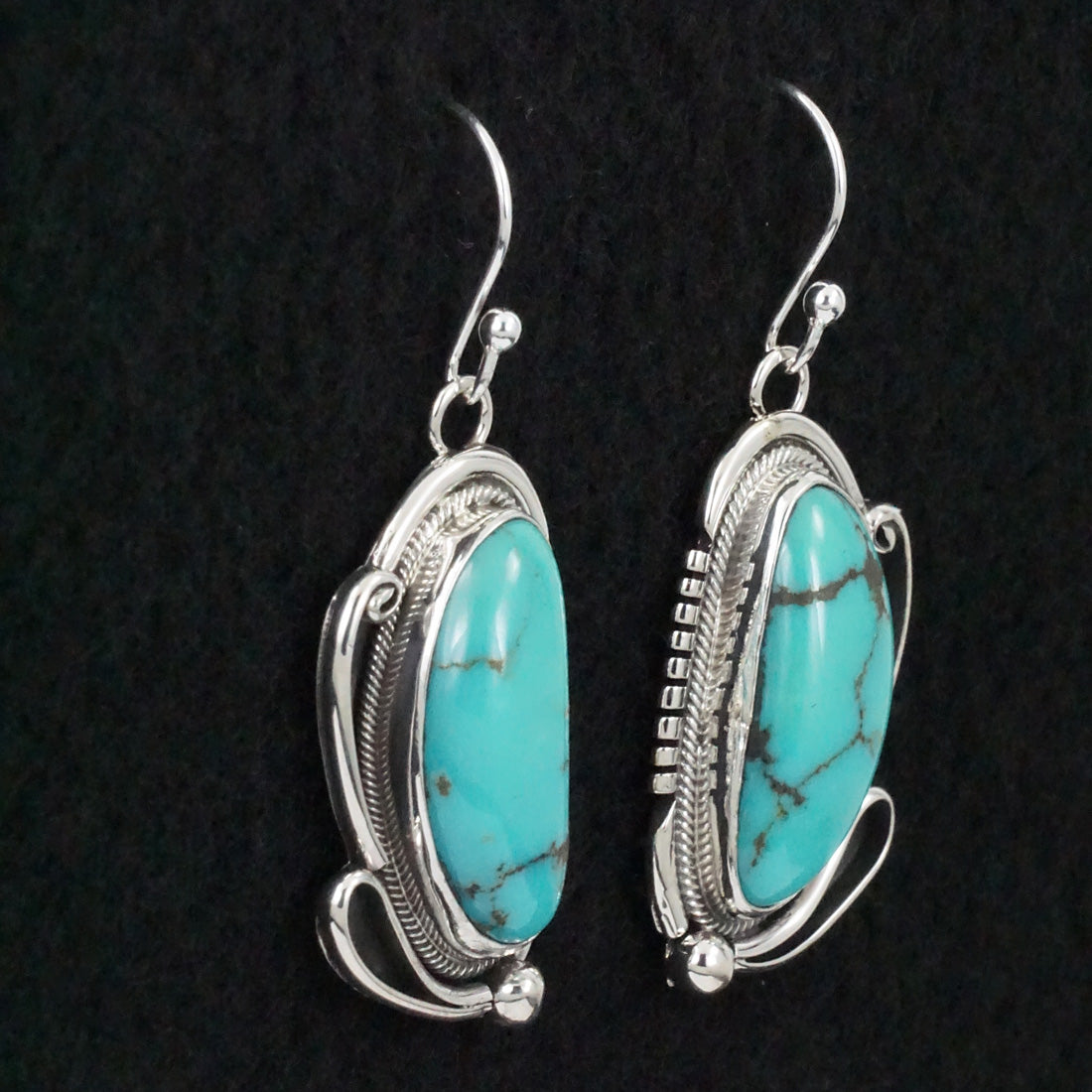 Mark Yazzie Turquoise & Sterling Silver Earrings