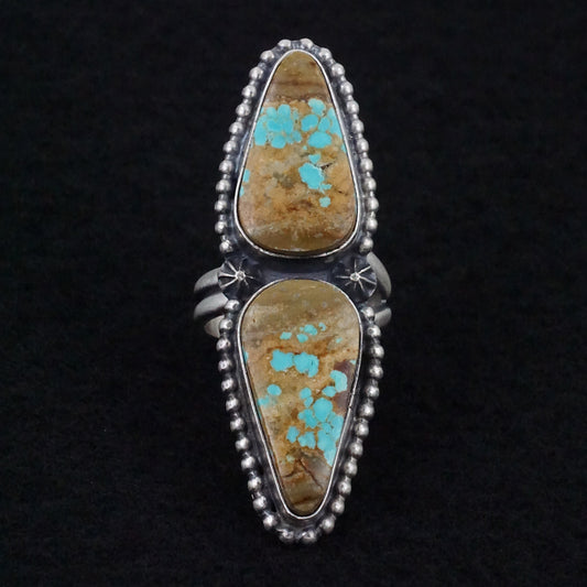 Darrin Livingston Turquoise & Sterling Silver Ring Size Adjustable