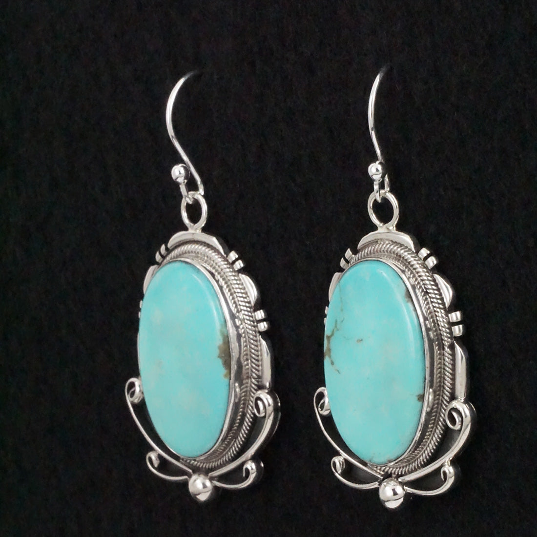 Mark Yazzie Turquoise & Sterling Silver Earrings