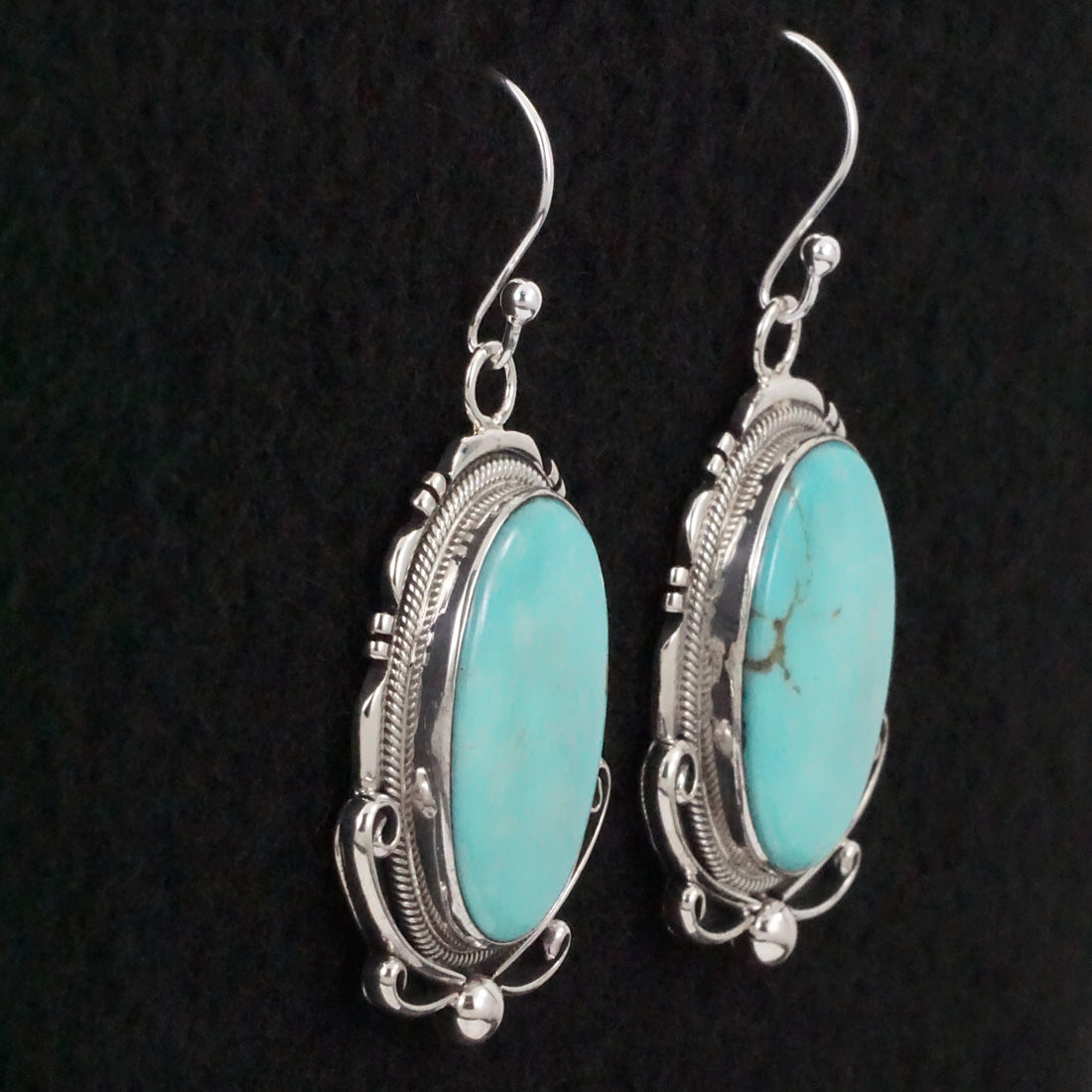 Mark Yazzie Turquoise & Sterling Silver Earrings