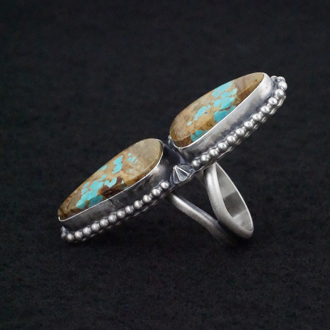 Darrin Livingston Turquoise & Sterling Silver Ring Size Adjustable