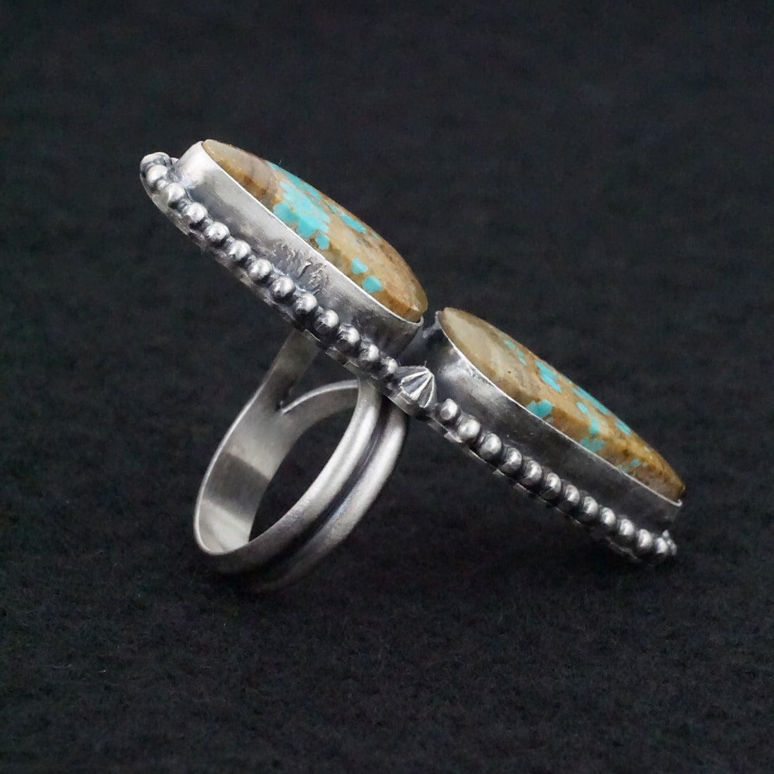 Darrin Livingston Turquoise & Sterling Silver Ring Size Adjustable