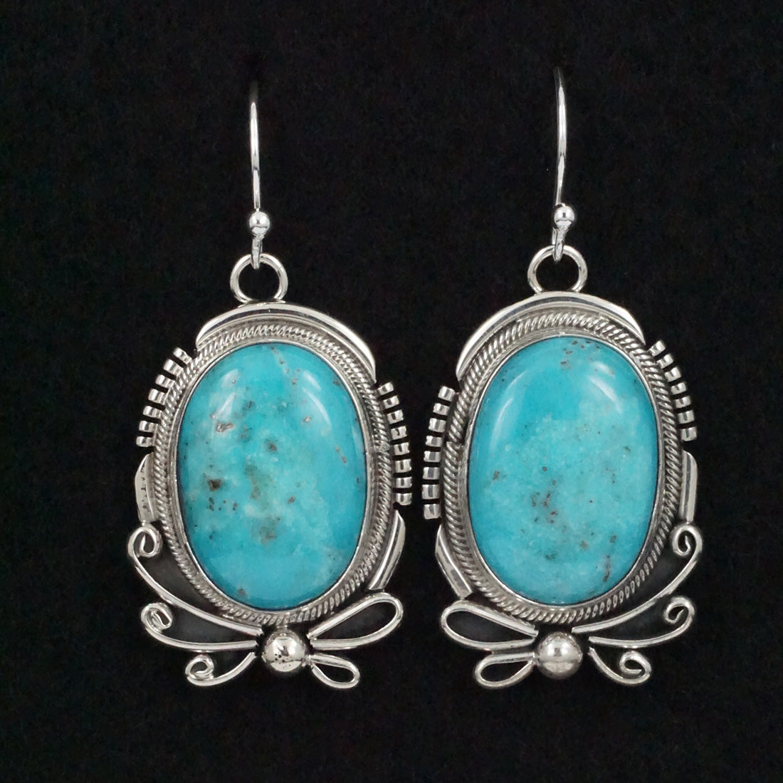 Mark Yazzie Turquoise & Sterling Silver Earrings