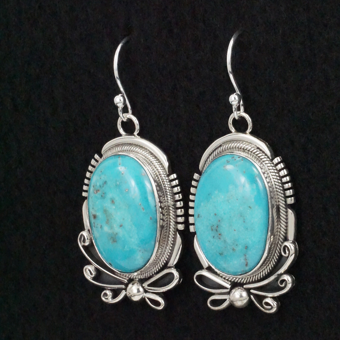 Mark Yazzie Turquoise & Sterling Silver Earrings