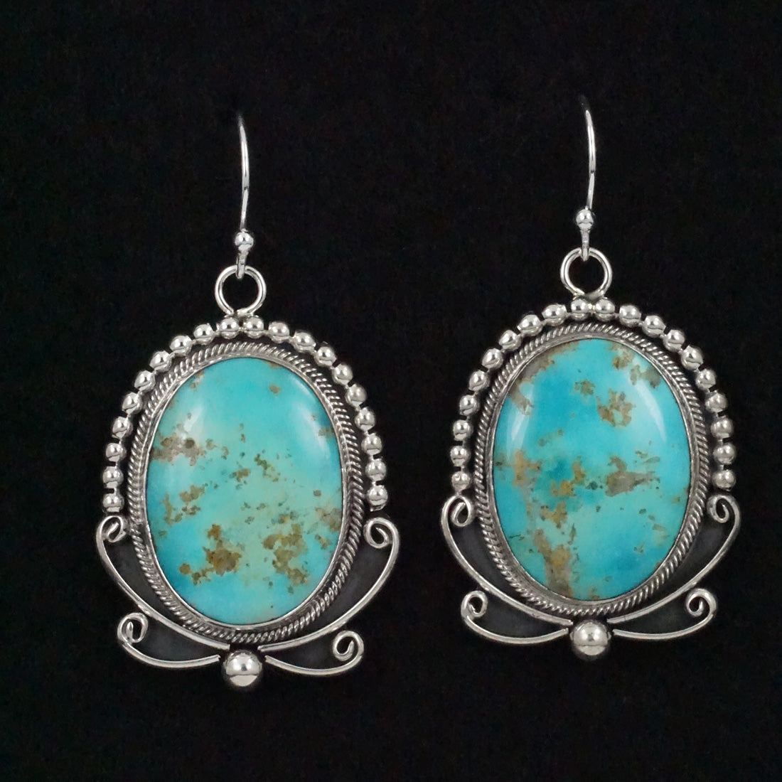 Mark Yazzie Turquoise & Sterling Silver Earrings