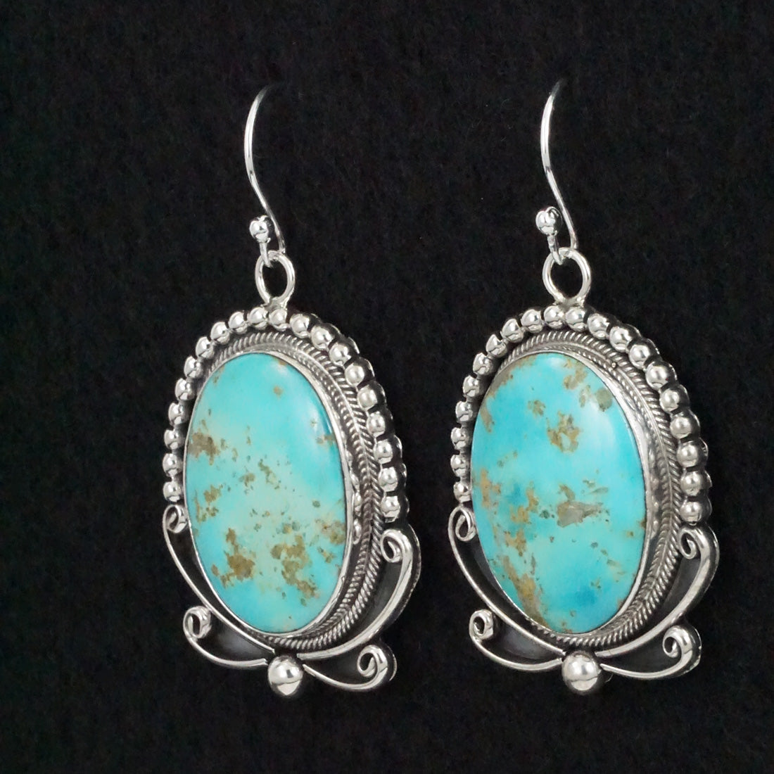 Mark Yazzie Turquoise & Sterling Silver Earrings