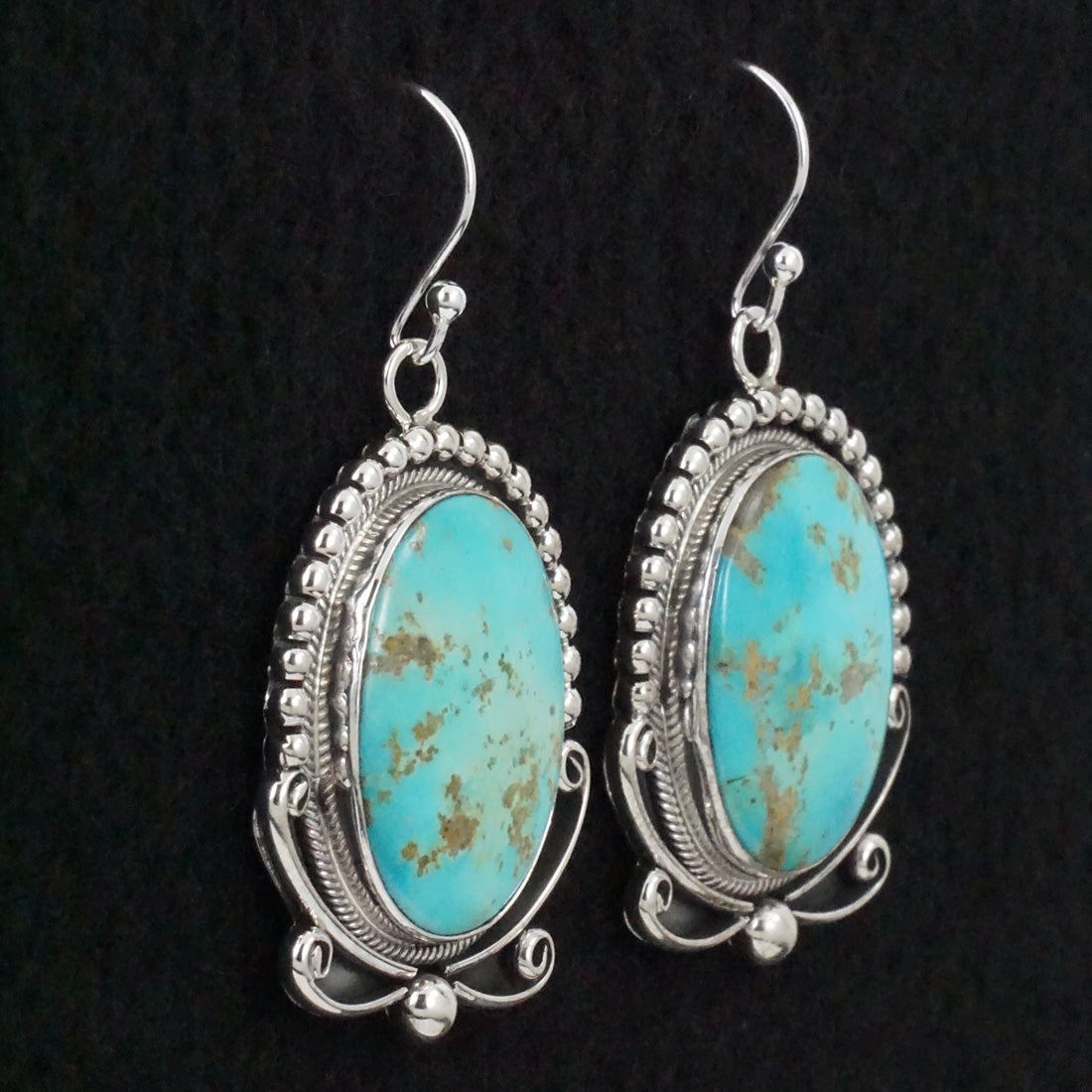 Mark Yazzie Turquoise & Sterling Silver Earrings