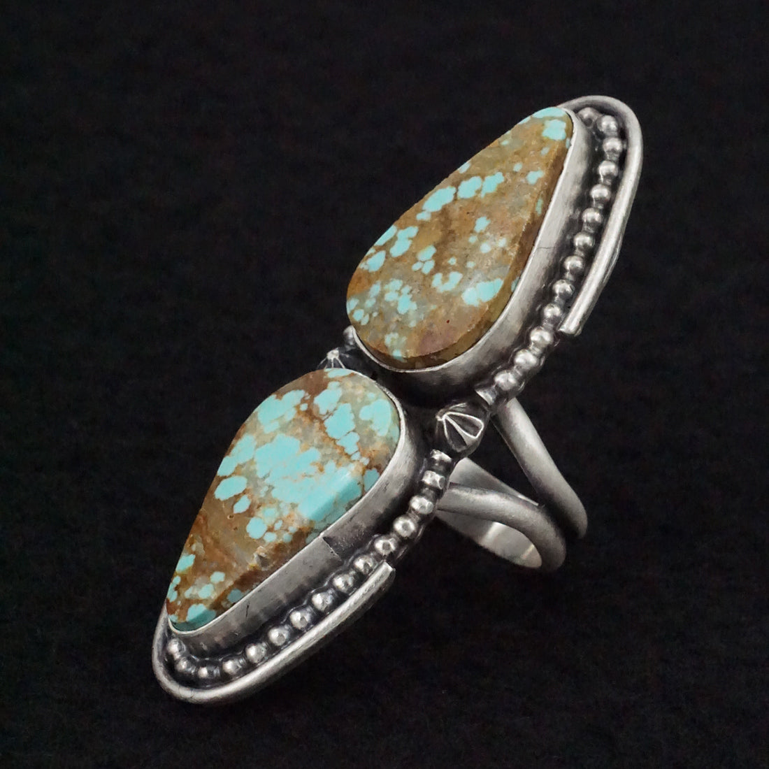 Darrin Livingston Turquoise & Sterling Silver Ring Size Adjustable