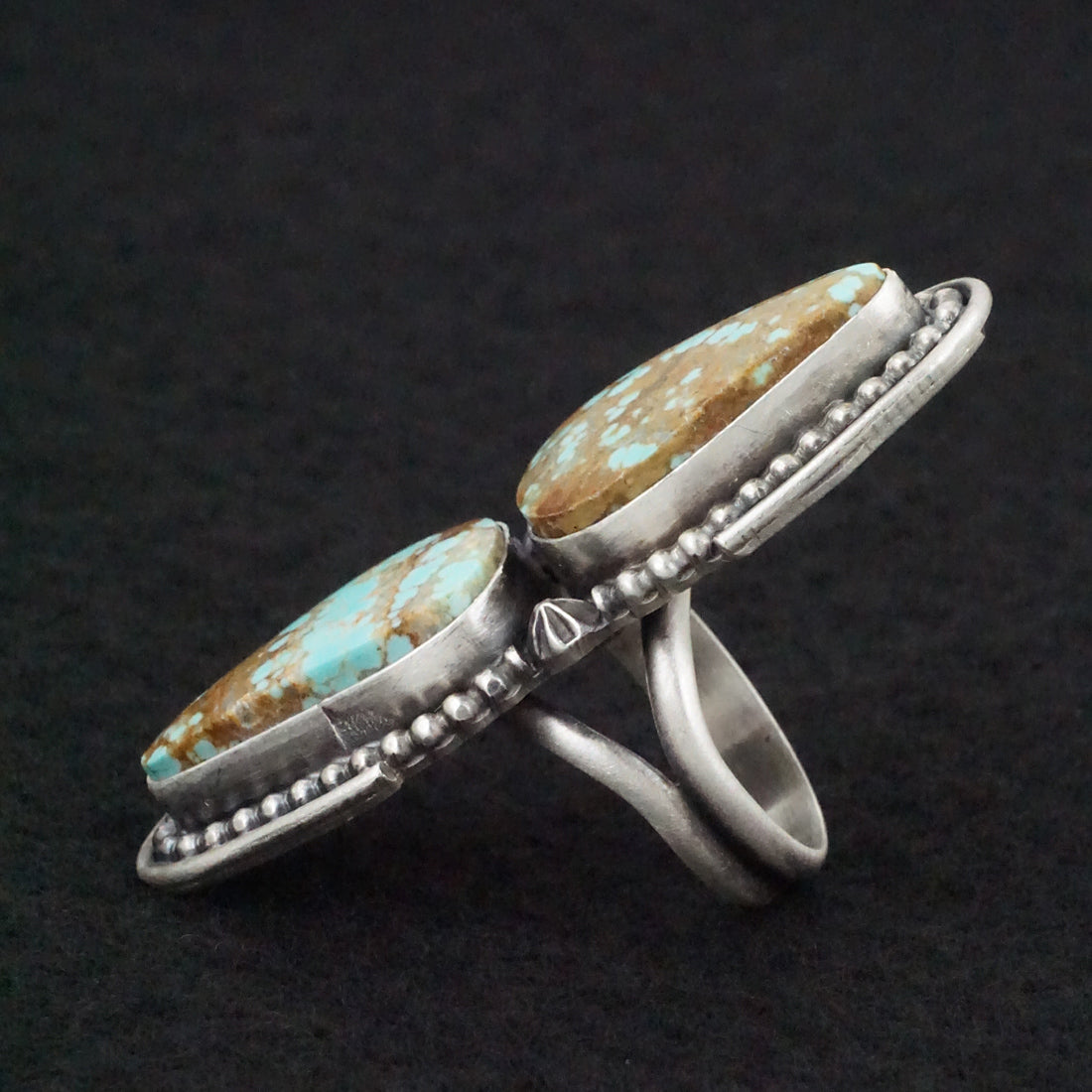 Darrin Livingston Turquoise & Sterling Silver Ring Size Adjustable