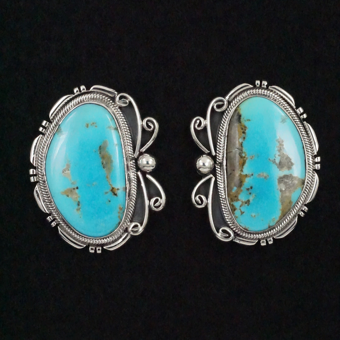 Mark Yazzie Turquoise & Sterling Silver Earrings