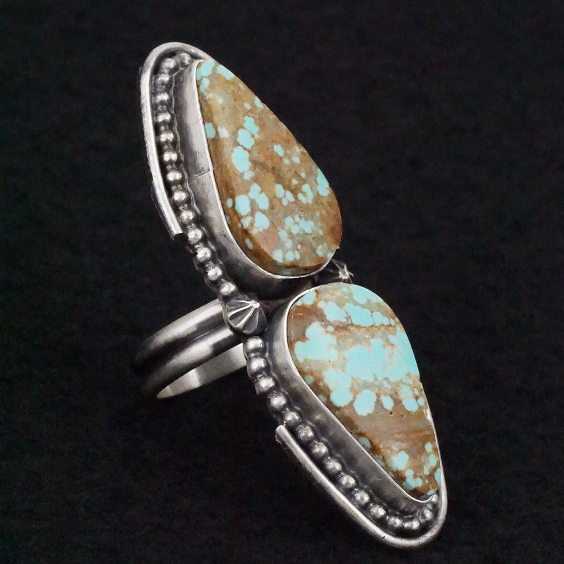 Darrin Livingston Turquoise & Sterling Silver Ring Size Adjustable