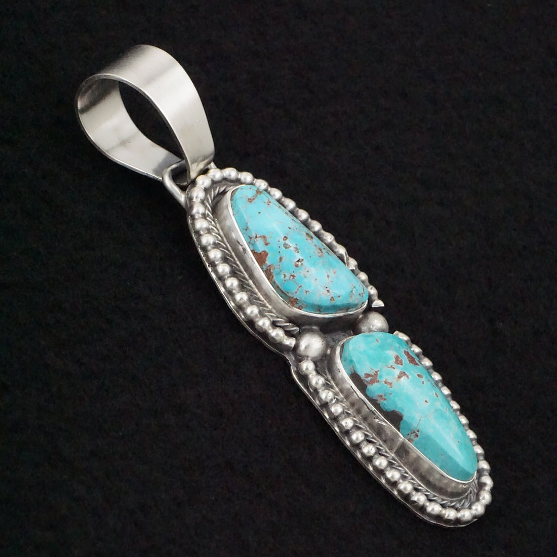 Bobby Johnson Turquoise & Sterling Silver Pendant