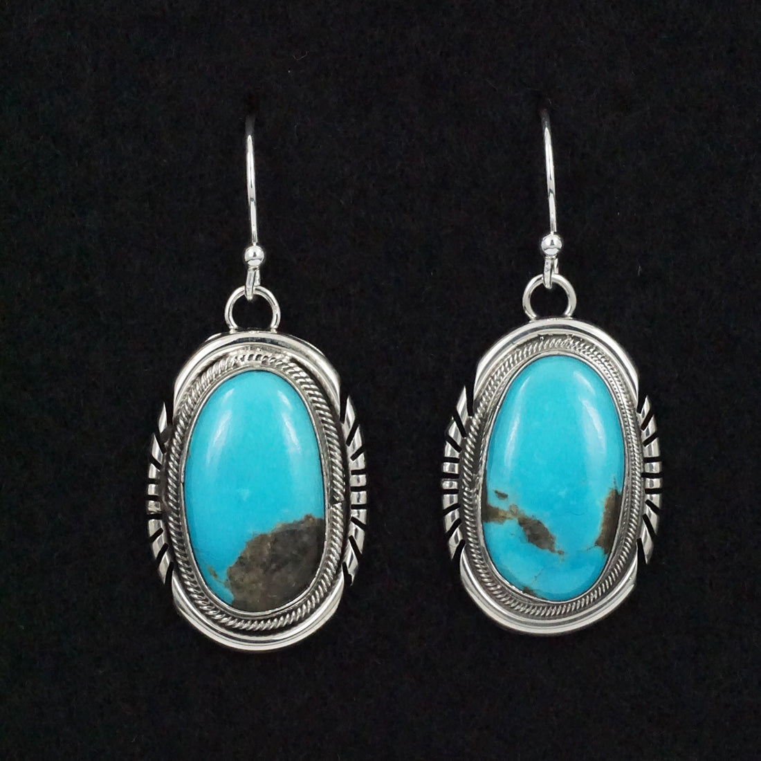 Mark Yazzie Turquoise & Sterling Silver Earrings