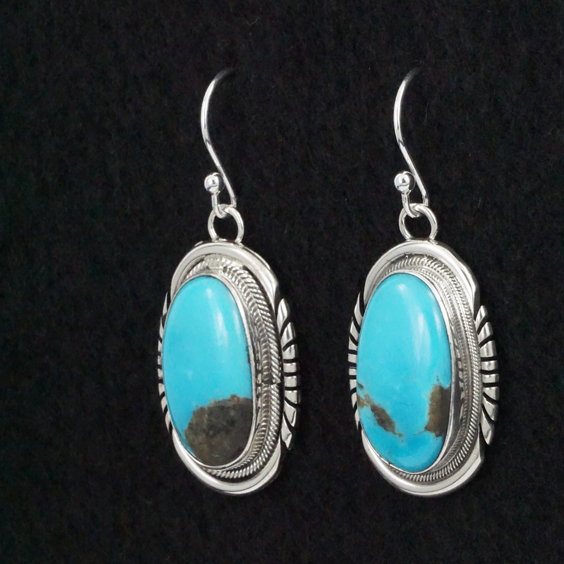 Mark Yazzie Turquoise & Sterling Silver Earrings