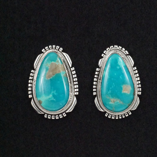 Mark Yazzie Turquoise & Sterling Silver Earrings