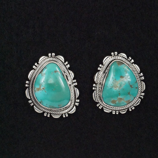 Mark Yazzie Turquoise & Sterling Silver Earrings