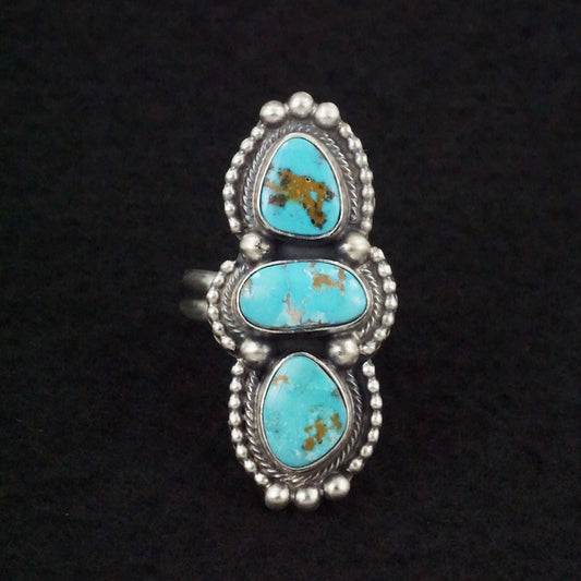 Kathleen Livingston Turquoise & Sterling Silver Ring Size Adjustable