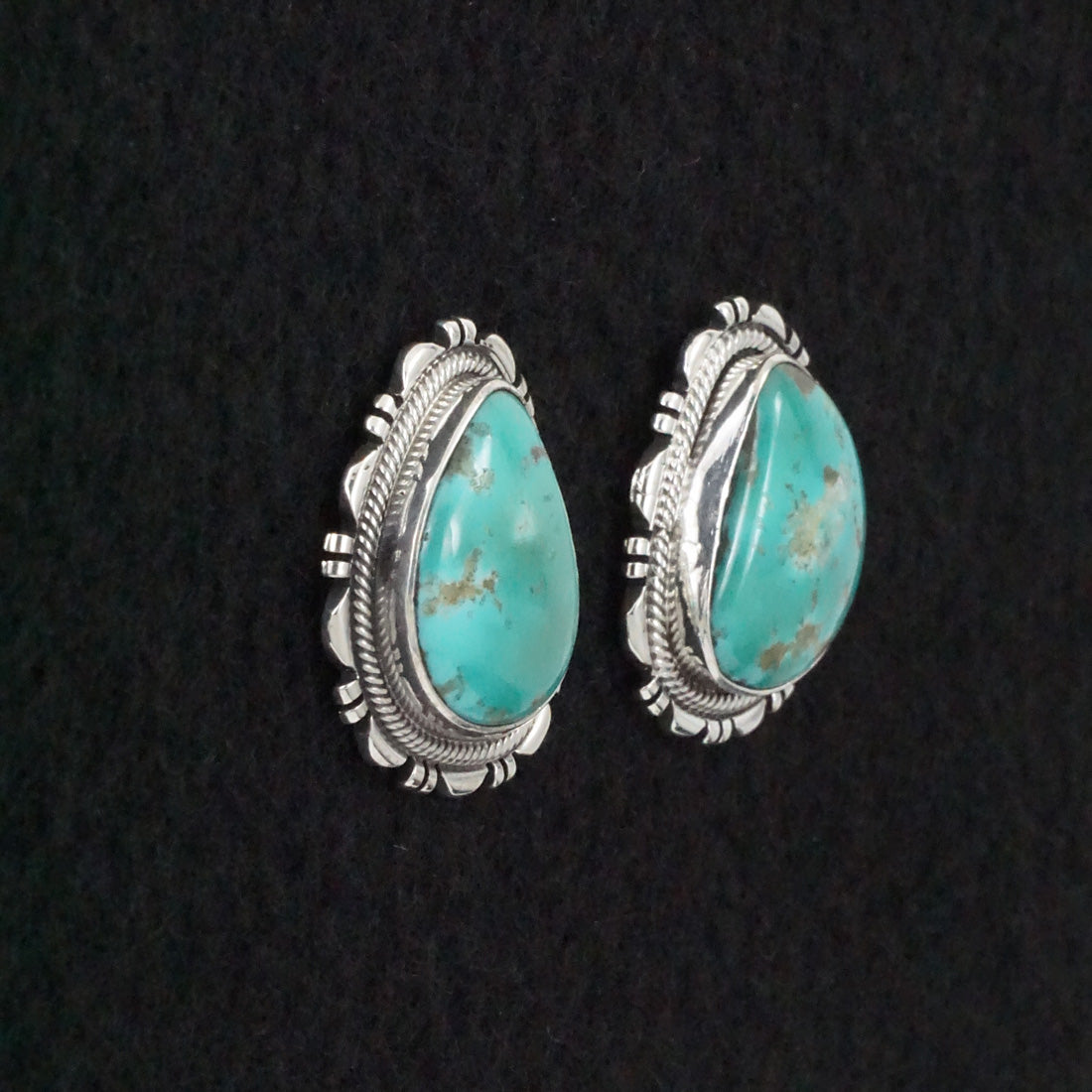 Mark Yazzie Turquoise & Sterling Silver Earrings