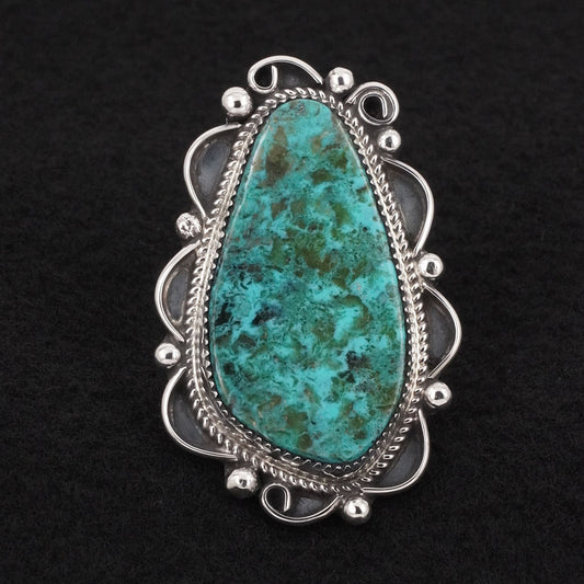 Leslie Nez Turquoise & Sterling Silver Ring Size 9