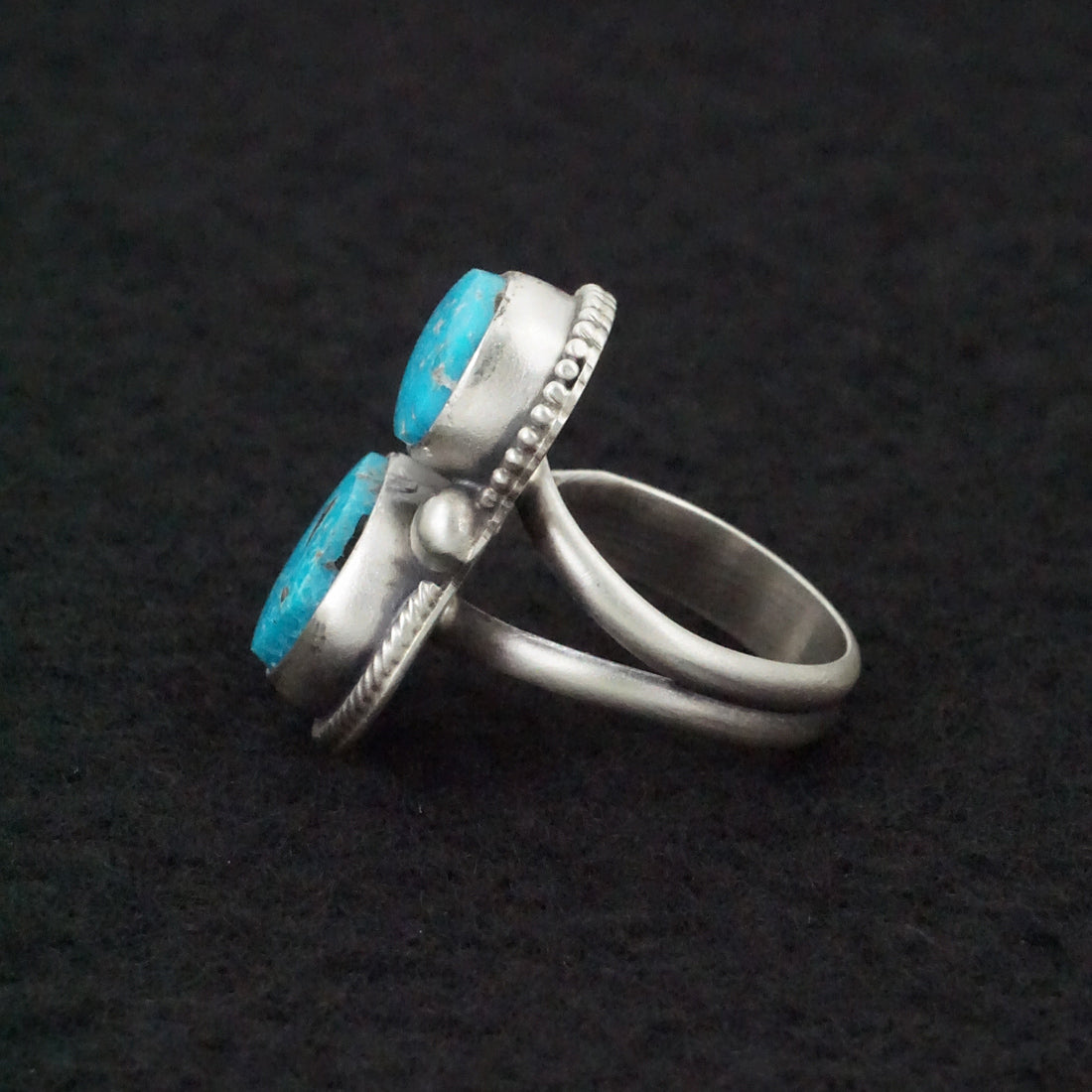 Kathleen Livingston Turquoise & Sterling Silver Ring Size Adjustable