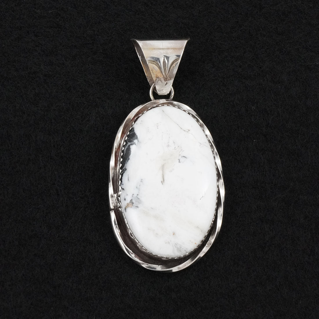 Ernest Hawthorne White Buffalo & Sterling Silver Pendant